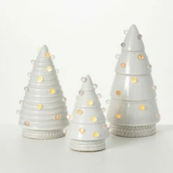 Buy 🌟 Sullivans Illuminated Ceramic Tree - Set Of 3 - 6"Lx6"Wx11.5"H; 5"Lx5"Wx9.5"H; 4.5"Lx4.5"Wx7.5"H ⭐