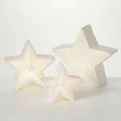 Best Pirce ⭐ Sullivans Illuminated Ceramic Stars - Set Of 3 🎁