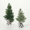 Best Sale 🛒 Sullivans Artificial Cypress Trees In Gunny Sacks - Set Of 2 - 9"L X 9"W X 17.5"H; 7"L X 7"W X 14"H ✔️ -Sullivans Sales unnamed file 2217