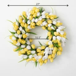 Best Pirce 👍 Sullivans Artificial 27" Full Flowering Tulip Wreath 💯 -Sullivans Sales unnamed file 2241