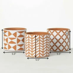 Buy 🧨 Sullivans Geometric Print Terracotta Ceramic Planter - Set Of 3 🥰 9 Buy 🧨 Sullivans Geometric Print Terracotta Ceramic Planter - Set Of 3 🥰 -Sullivans Sales unnamed file 2263