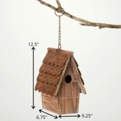 Budget 🎁 Sullivans 12.5 In. Copper Shingled Birdhouse; Brown 🌟 -Sullivans Sales unnamed file 2308