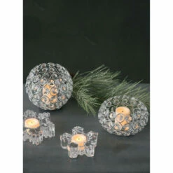 Cheap 🌟 Sullivans Crystal Candleholders - Set Of 2 - 5"L X 5"W X 4.25"H, 5"L X 5"W X 3"H 🔥 -Sullivans Sales unnamed file 2339