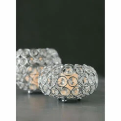 Cheap 🌟 Sullivans Crystal Candleholders - Set Of 2 - 5"L X 5"W X 4.25"H, 5"L X 5"W X 3"H 🔥 -Sullivans Sales unnamed file 2340