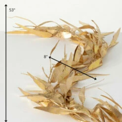 Flash Sale ❤️ Sullivans 53" Artificial Gold Eucalyptus Blade Garland 🛒 -Sullivans Sales unnamed file 2393