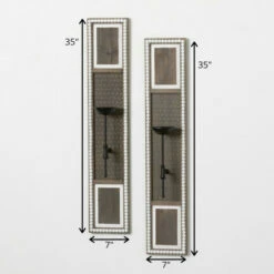 Budget 🎉 Sullivans Tall Wall Sconce Pillar Candle Holder - Set Of 2 😉 -Sullivans Sales unnamed file 2454