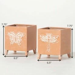 Deals 🌟 Sullivans Insect Print Square Metal Planters - Set Of 2 ⭐ -Sullivans Sales unnamed file 2465