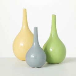 Cheap 🎉 Sullivans Bright Glossy Ceramic Vase - Set Of 3 😉