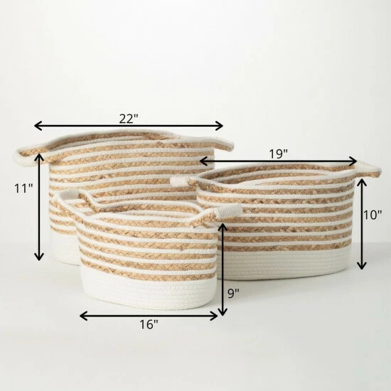 Wholesale 👍 Sullivans Handled Natural Woven Basket - Set Of 3 ⌛ 7 Wholesale 👍 Sullivans Handled Natural Woven Basket - Set Of 3 ⌛ - Image 5