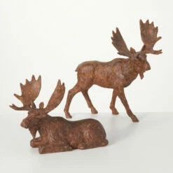 Deals ✨ Sullivans Resin Moose Figurine - Set Of 2 ⌛