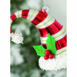 Best deal 🛒 Sullivans Striped Santa Hat Glass Ornament ✔️ -Sullivans Sales unnamed file 2556