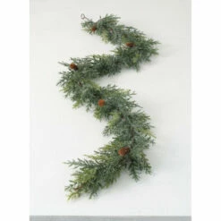 Best Sale 👍 Sullivans Frosted Arborvitae Garland - 5'6"L X 7"W X 7"H 🤩