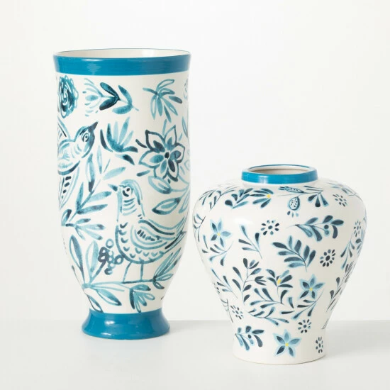 Brand new ๐ Sullivans Mediterranean Style Ceramic Vase - Set Of 2 โญ 3 Brand new ๐ Sullivans Mediterranean Style Ceramic Vase - Set Of 2 โญ