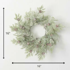 Coupon 🛒 Sullivans 16" Artificial Frosted Cedar Mini Wreath 😍 -Sullivans Sales unnamed file 265