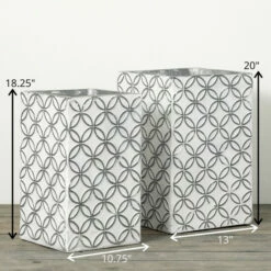 Cheap 🔔 Sullivans 18.25 In. And 20 In. Modern Rectangular Planter - Set Of 2; White 👍 -Sullivans Sales unnamed file 2683