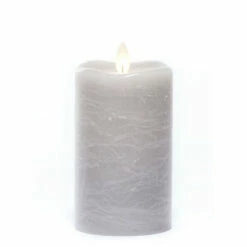 Buy ⌛ Sullivans 5" Gray Frosted Rustic LED Pillar Candle 🌟