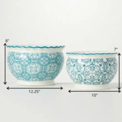 Budget 👏 Sullivans Mediterranean Scallop Rim Ceramic Planters - Set Of 2 🥰 -Sullivans Sales unnamed file 2702