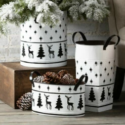 Top 10 ⌛ Sullivans B&W Winter Motif Planter - Set Of 2 💯 -Sullivans Sales unnamed file 2797