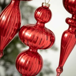 Budget 👏 Sullivans Cranberry Red Finial Ornaments - Set Of 3 🔔 -Sullivans Sales unnamed file 2802