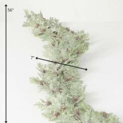 Best Pirce 😉 Sullivans 56" Artificial Frosted Cedar Garland - Green 👍 -Sullivans Sales unnamed file 2807