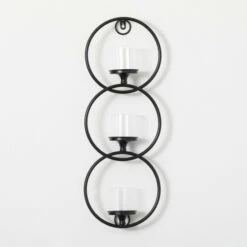 Promo 😉 Sullivans 25 In Forged Metal Wall Sconce; Black - 9"L X 2"W X 25"H 🧨