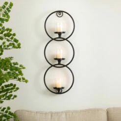 Promo 😉 Sullivans 25 In Forged Metal Wall Sconce; Black - 9"L X 2"W X 25"H 🧨 -Sullivans Sales unnamed file 2831
