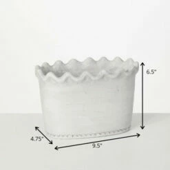 Flash Sale 😍 Sullivans Scalloped Edge Dish Garden Ceramic Planter ⭐ -Sullivans Sales unnamed file 2868