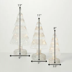 Best deal ✨ Sullivans Frosted LED Glass Tree - Set Of 3 - 6"Lx3.5"Wx13"H; 5"Lx3.5"Wx11"H; 3.5"Lx2.5"Wx8"H 🎉 -Sullivans Sales unnamed file 2904