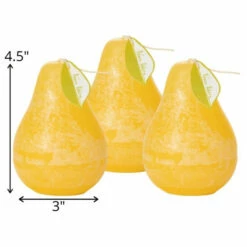 Coupon 🥰 Sullivans Pale Yellow Pear Candles - Set Of 3 ✔️ -Sullivans Sales unnamed file 2920