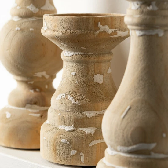 Discount ๐ Sullivans Weathered Wood Pillar Candle Holders - Set Of 3 โค๏ธ 4 Discount ๐ Sullivans Weathered Wood Pillar Candle Holders - Set Of 3 โค๏ธ - Image 2