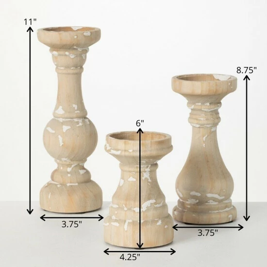 Discount ๐ Sullivans Weathered Wood Pillar Candle Holders - Set Of 3 โค๏ธ 6 Discount ๐ Sullivans Weathered Wood Pillar Candle Holders - Set Of 3 โค๏ธ - Image 4