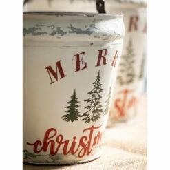 Best deal 🧨 Sullivans Merry ❄ Christmas Metal Bucket - Set Of 2 - 8.5"L X 8.5"W X 9.25"H; 7"L X 7"W X 7.75"H 💯 -Sullivans Sales unnamed file 295