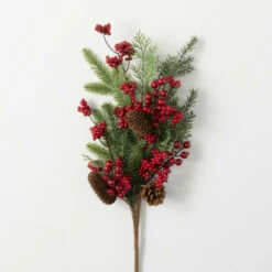 Budget 🤩 Sullivans 24" Artificial Pine And Berry Spray 🎁