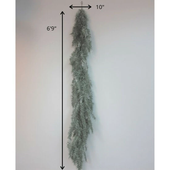 Best Sale ✨ Sullivans 6'9" Artificial Weeping Pine With Snow Garland - Set Of 2 - White - 6'9"L X 8"W X 10"H ⭐ 5 Best Sale ✨ Sullivans 6'9" Artificial Weeping Pine With Snow Garland - Set Of 2 - White - 6'9"L X 8"W X 10"H ⭐ - Image 3