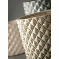 Brand new 🌟 Sullivans Ceramic Diamond Embossed Planter - Set Of 3 Green Blue Orange 😀 -Sullivans Sales unnamed file 3006