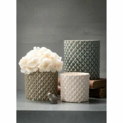 Brand new 🌟 Sullivans Ceramic Diamond Embossed Planter - Set Of 3 Green Blue Orange 😀 -Sullivans Sales unnamed file 3007