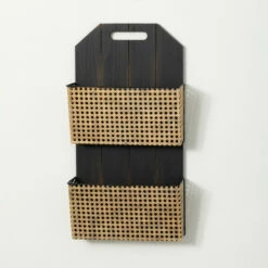 Outlet 🔥 Sullivans Open Cane Webbing Wall Pockets 🔥