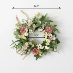 Best Pirce 🔔 Sullivans Artificial 12.5" Mixed Flower Mini Wreath ❤️ -Sullivans Sales unnamed file 3044