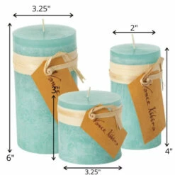 Coupon 💯 Sullivans Sea Foam Timber Pillar Candles Kit - Set Of 3 ⌛ -Sullivans Sales unnamed file 3070