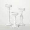 Budget 🥰 Sullivans 8.5 In, 10.75 In And 13.75 In Pedestal Metal Candle Holders - Set Of 3; White 🧨 -Sullivans Sales unnamed file 3071