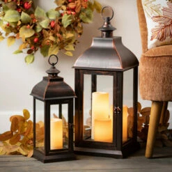 Discount 😀 Sullivans 25" Lantern With 3 LED Pillar Candles 💯 -Sullivans Sales unnamed file 309