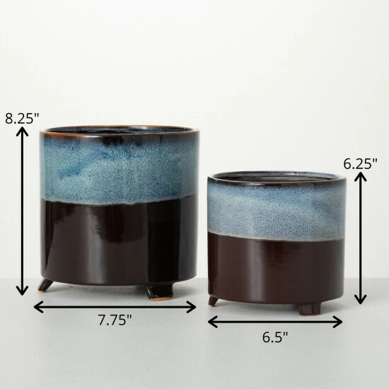 Coupon ๐ Sullivans 8.25 In. And 6.25 In. Reactive Glaze Finished Pots - Set Of 2; Blue ๐ 6 Coupon ๐ Sullivans 8.25 In. And 6.25 In. Reactive Glaze Finished Pots - Set Of 2; Blue ๐ - Image 4