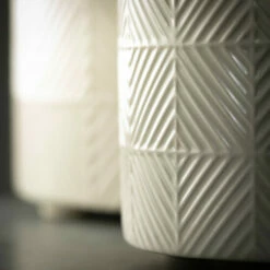 Buy 👍 Sullivans 8 In. And 6 In. Diamond-Textured Footed Pots - Set Of 2; Cream 👍 -Sullivans Sales unnamed file 3146