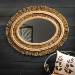 Flash Sale ❤️ Sullivans Oval Rattan & Jute Wall Mirror 🎉 -Sullivans Sales unnamed file 3155
