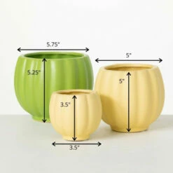 Flash Sale 😍 Sullivans Bright Ribbed Ceramic Planter - Set Of 3 🎁 -Sullivans Sales unnamed file 3184