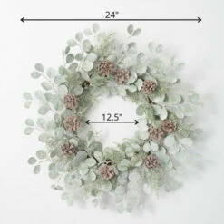 Buy 😀 Sullivans 24" Eucalyptus & Pinecone Artificial Wreath ✨ -Sullivans Sales unnamed file 3188