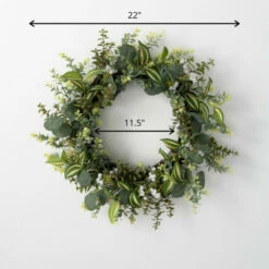 Best reviews of ❤️ Sullivans Artificial 22" Mixed Green Foliage Wreath 🎉 -Sullivans Sales unnamed file 319