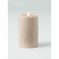 Brand new 🔔 Sullivans 6" Tan Mottled LED Pillar Candle 🛒