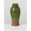 Wholesale ✔️ Sullivans Ceramic Glaze Dipped Green With Exposed Brown Bottom Vase 🤩 -Sullivans Sales unnamed file 3193