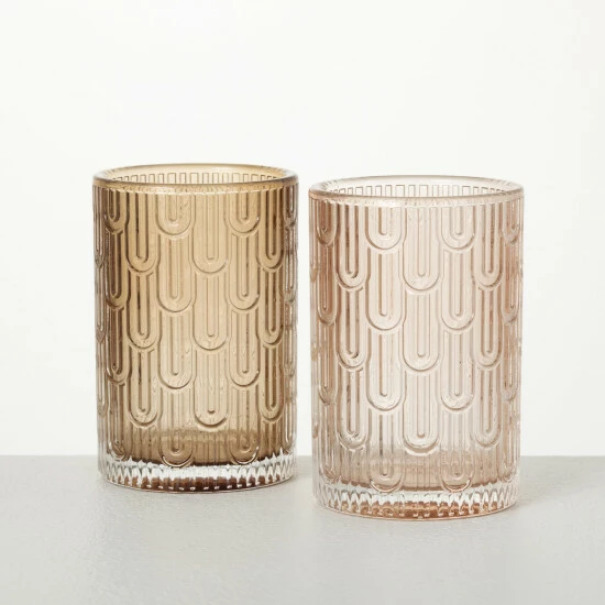 Deals ๐งจ Sullivans 5 In Blushing Glass Candle Holders - Set Of 2; Pink - 3.25"L X 3.25"W X 5"H โจ 3 Deals ๐งจ Sullivans 5 In Blushing Glass Candle Holders - Set Of 2; Pink - 3.25"L X 3.25"W X 5"H โจ